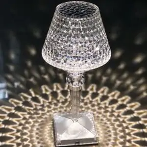 Crystal battery operated lamp