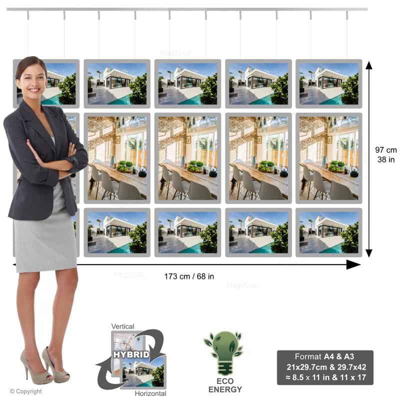 Display Retroilluminati Led A4 A3 - NegoLuz Italia Panneau Led Vitrine 5c 2a4 1a3