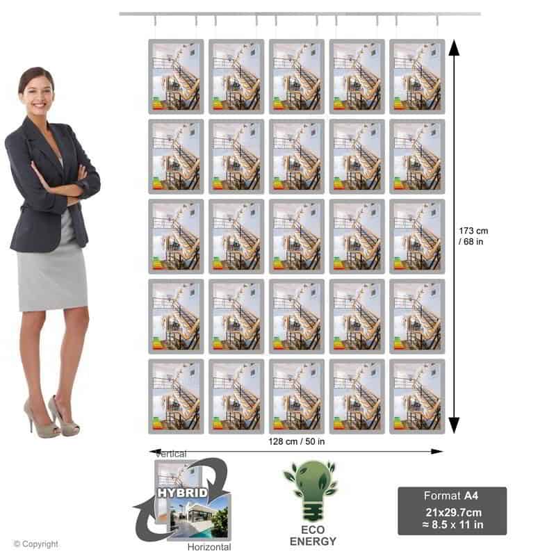 Prezzo Economico Espositore Vetrine Immobiliare - NegoLuz Italia Ecran Vitrine Agence Immobiliere A4v 5r5c