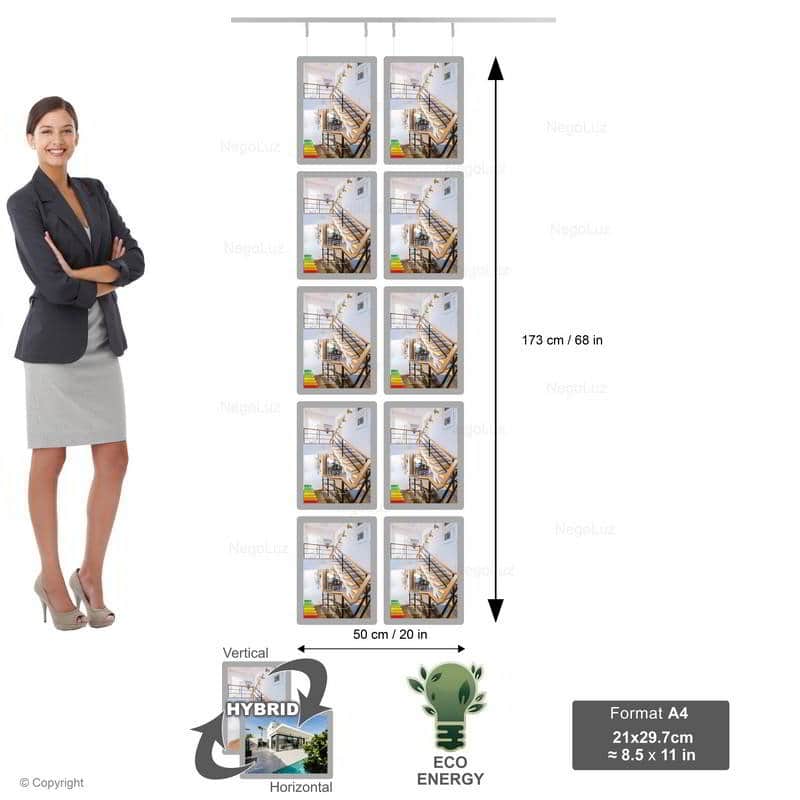 Pubblicita Luminosa Immobiliare - NegoLuz Italia Ecran Vitrine Agence Immobiliere A4v 5r2c